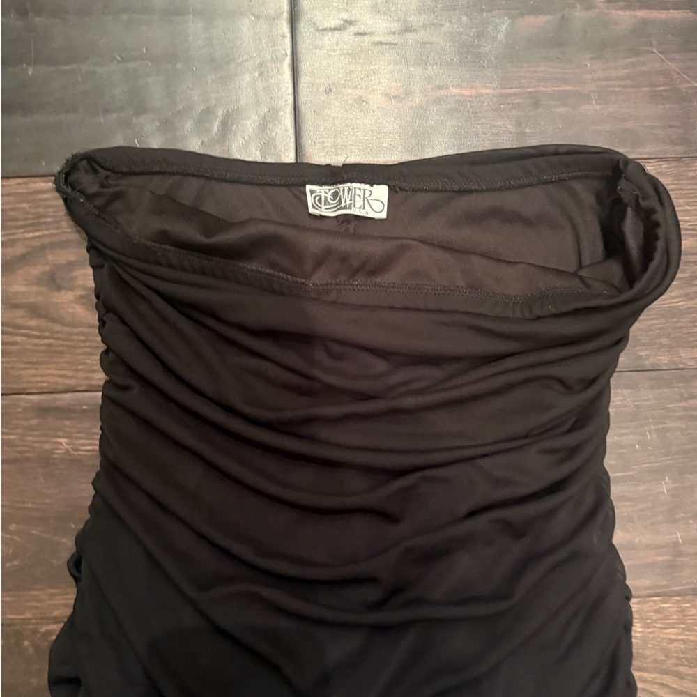 Y2K 2000s black Strapless Dress - Picture 2 of 4